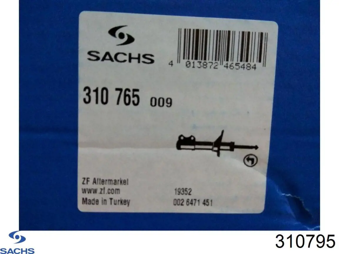 Amortyzator przedni Sachs 310795 cena, od 46,31 USD
