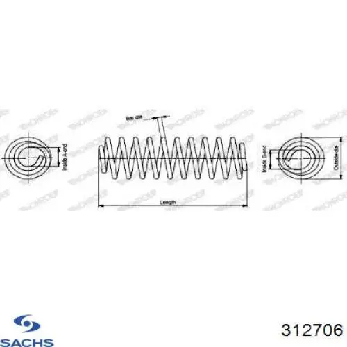 Do koszyka 312706 Sachs Amortyzator przedni