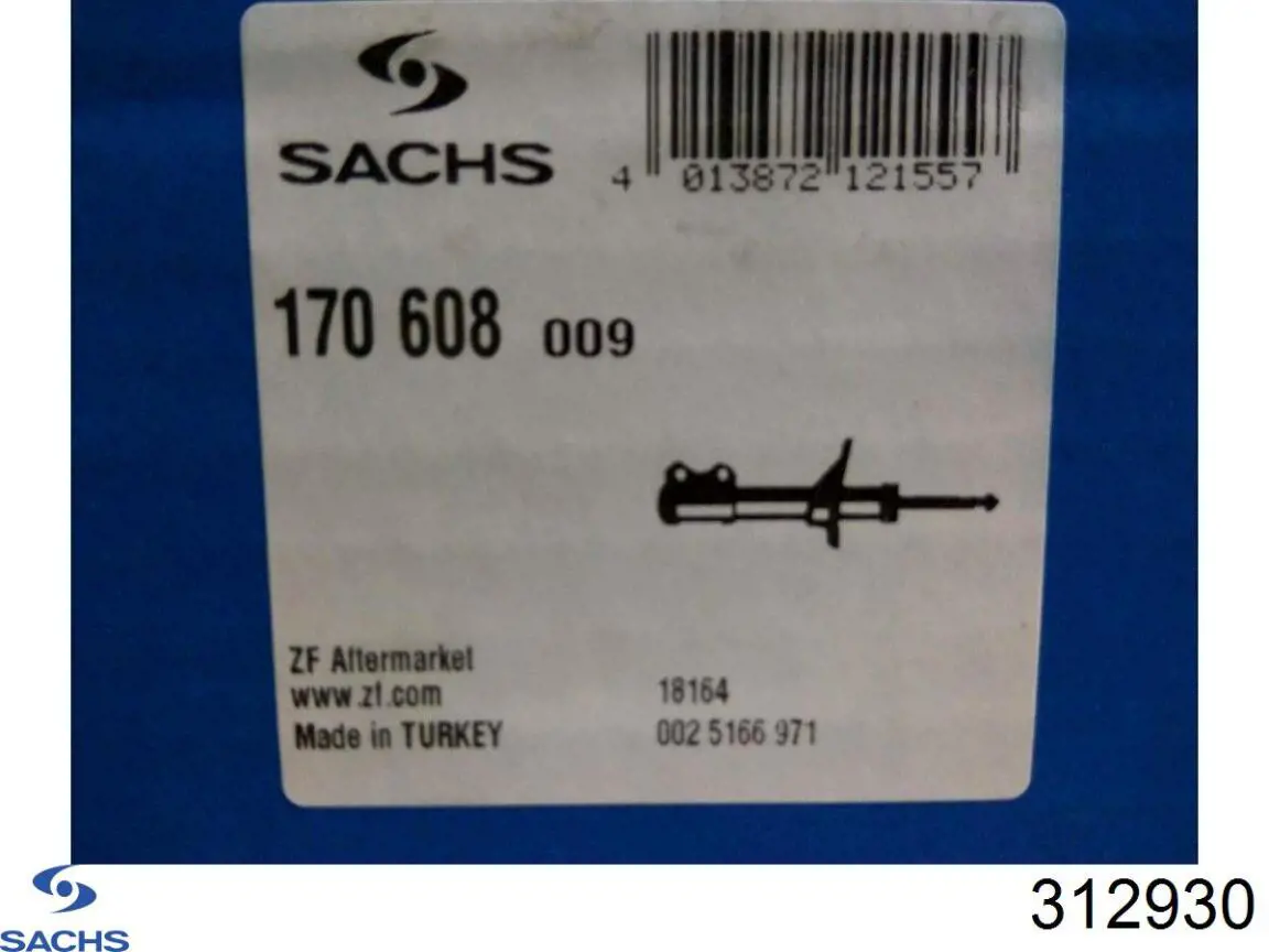 Do koszyka 312930 Sachs Amortyzator przedni lewy