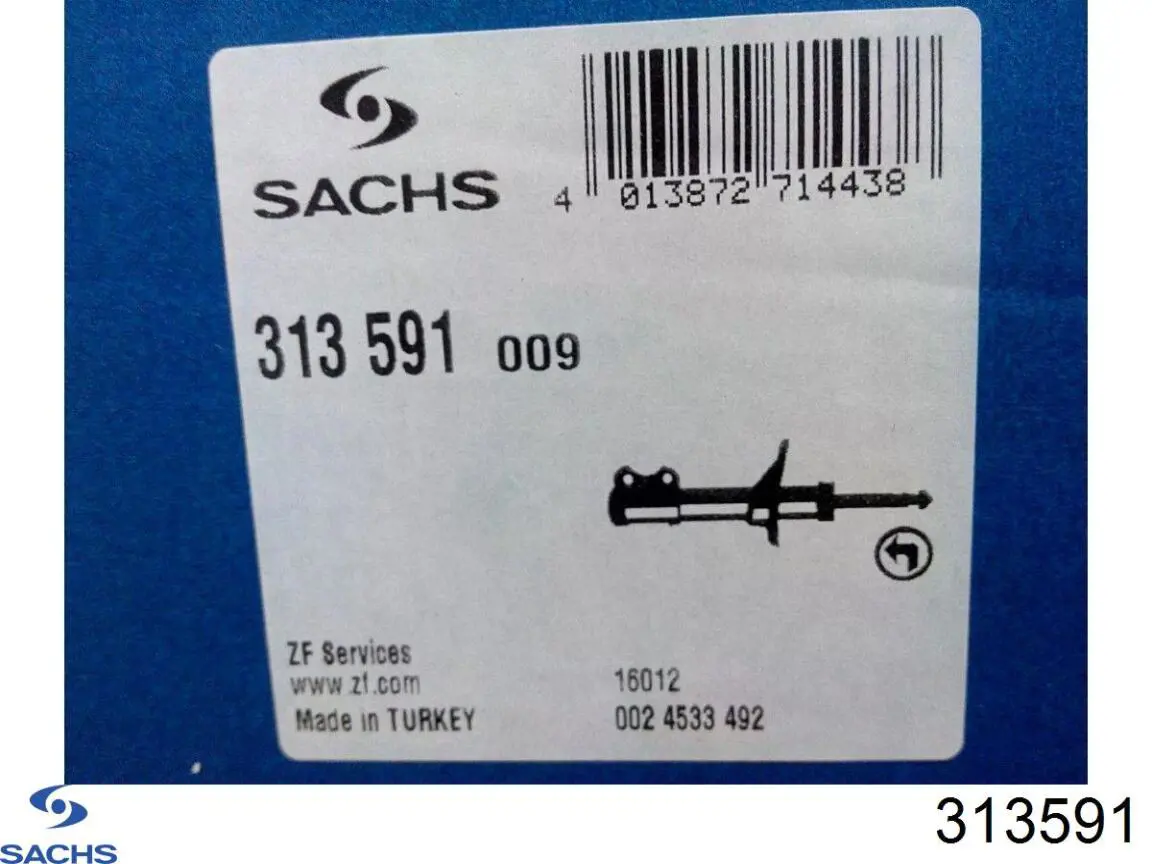 Do koszyka 313591 Sachs Amortyzator przedni lewy