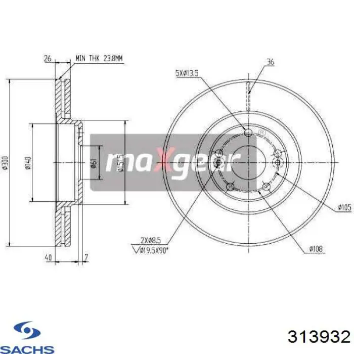 Do koszyka 313932 Sachs Amortyzator przedni prawy