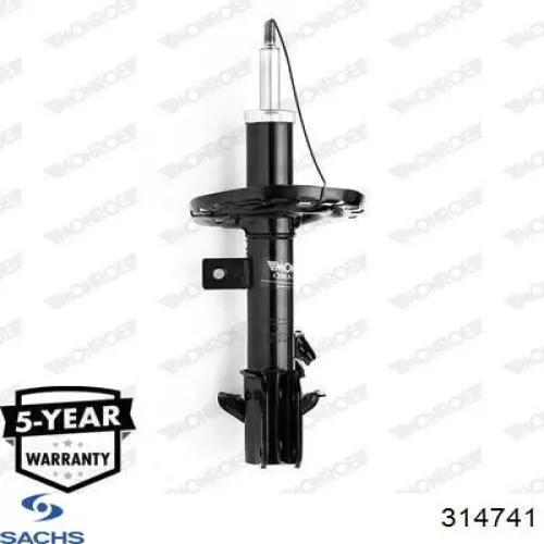 Amortyzator przedni prawy Sachs 314741 cena, od 50,25 USD