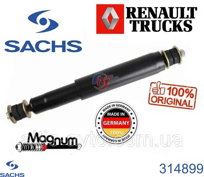 Amortyzator przedni Sachs 314899 cena, od 97,63 USD
