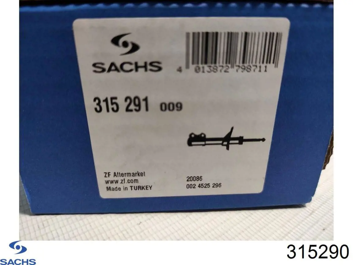 Amortyzator przedni Sachs 315290 cena, od 65,39 USD