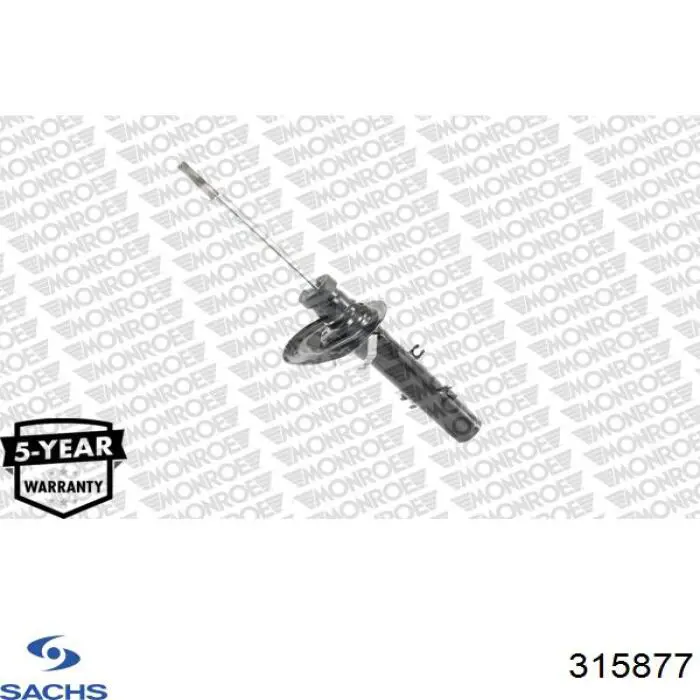 Amortyzator przedni prawy Sachs 315877 cena, od 64,16 USD