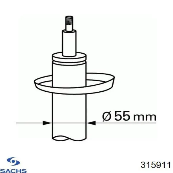 Amortyzator przedni Sachs 315911 cena, od 67,11 USD