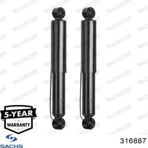 Amortyzator tylny Sachs 316887 cena, od 103,99 USD