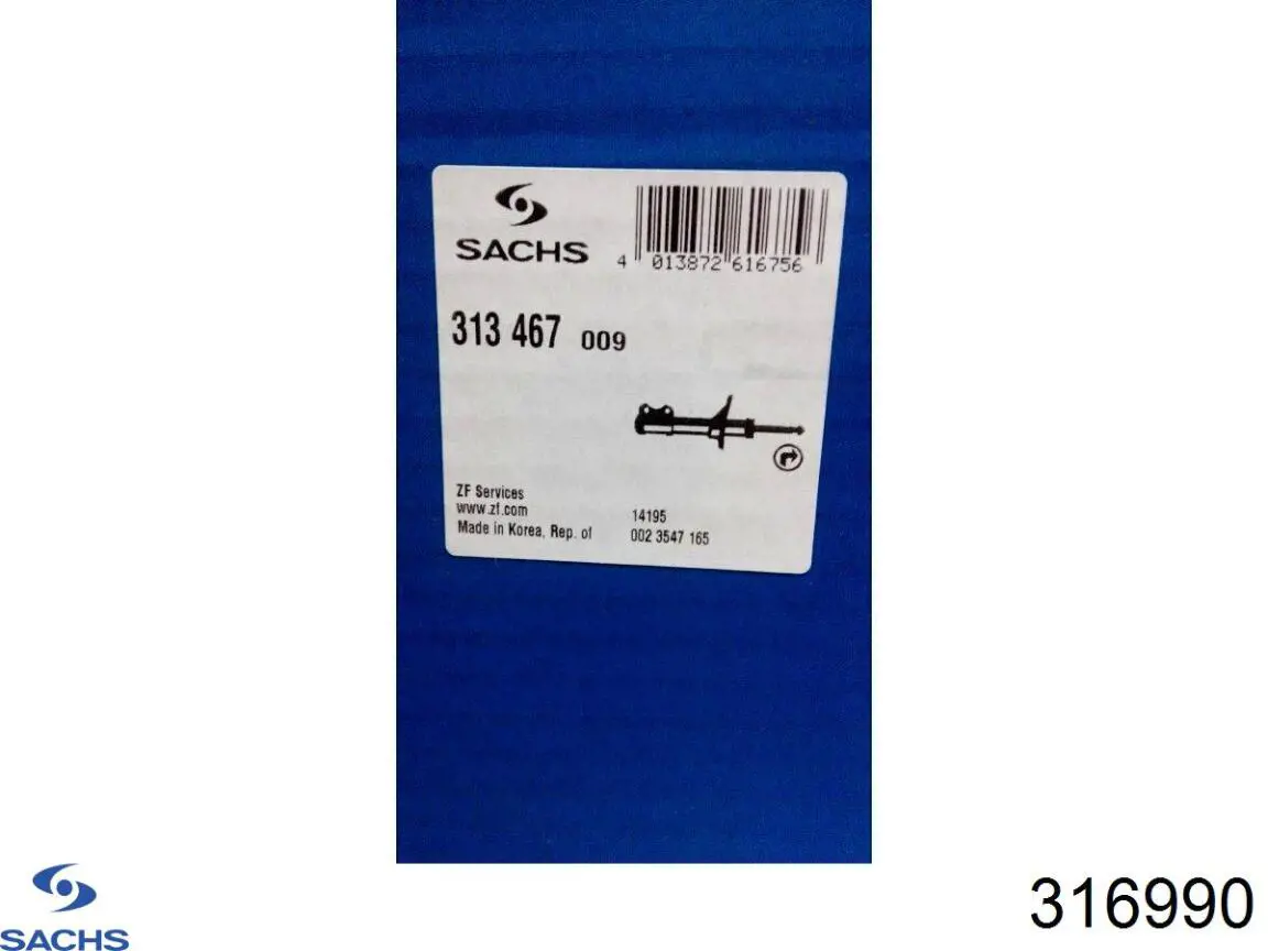 Do koszyka 316990 Sachs Amortyzator przedni