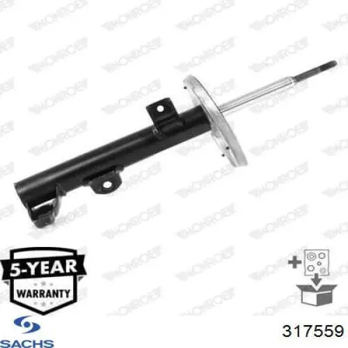 Amortyzator przedni Sachs 317559 cena, od 73,51 USD