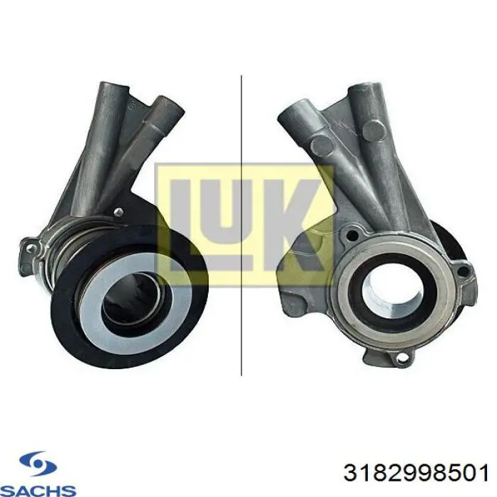 Cylinder roboczy sprzęgła (wysprzęglik) w komplecie z łożyskiem wyciskowym Sachs 3182998501 cena, od 190,52 USD