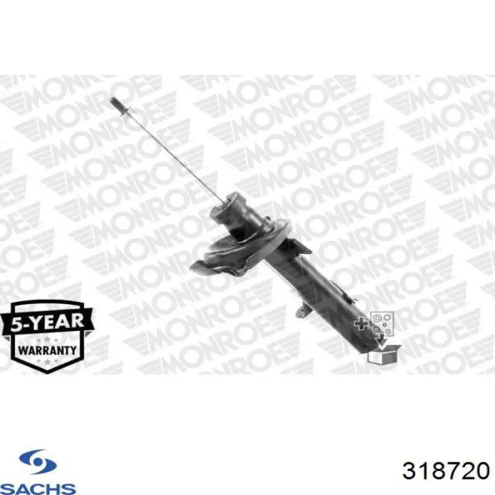 318720 Sachs Amortyzator przedni lewy