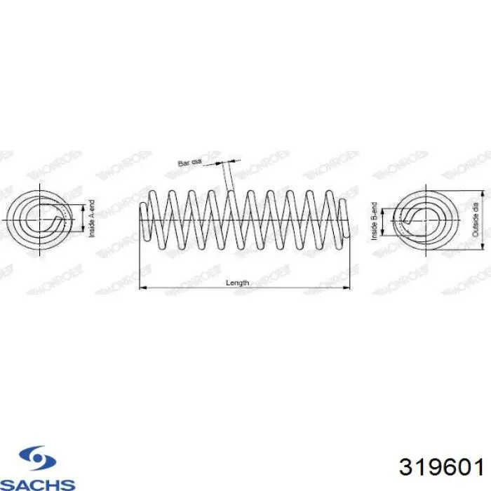 319601 Sachs amortyzator tylny