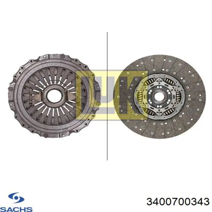 3400700343 Sachs Zestaw sprzęgła (3 części)