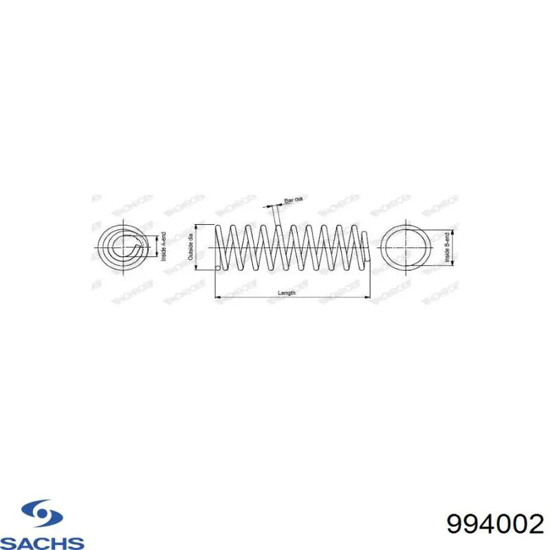 994002 Sachs Sprężyna tylna