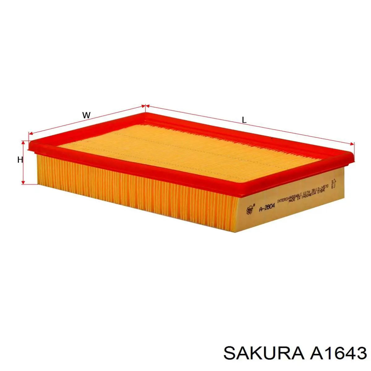 Do koszyka A1643 Sakura Filtr powietrza