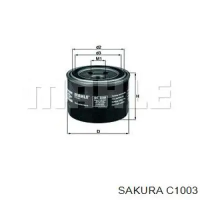 Filtr oleju C1003 Sakura
