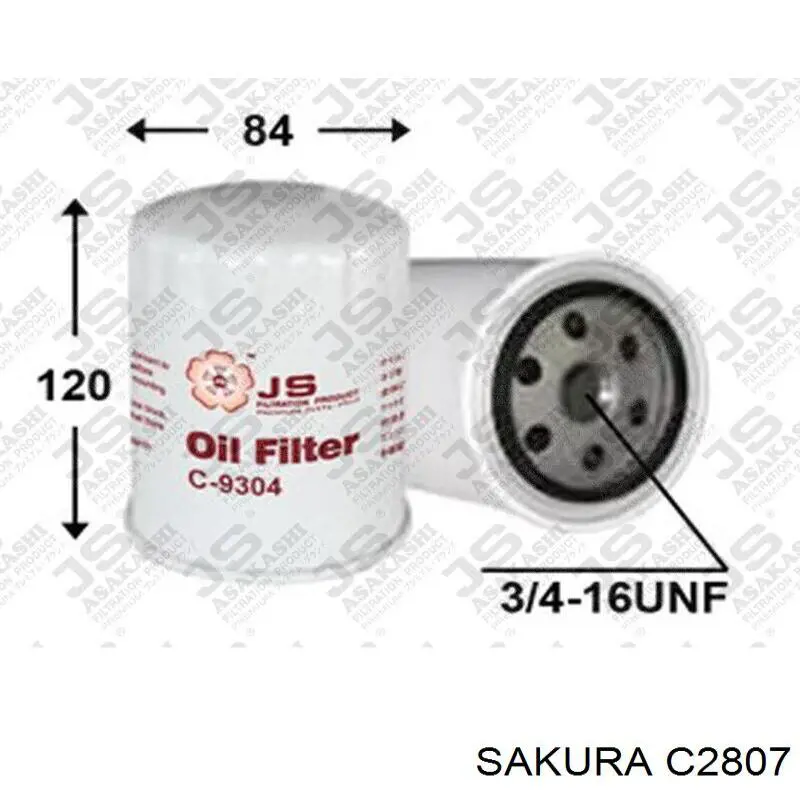 Do koszyka C2807 Sakura Filtr oleju
