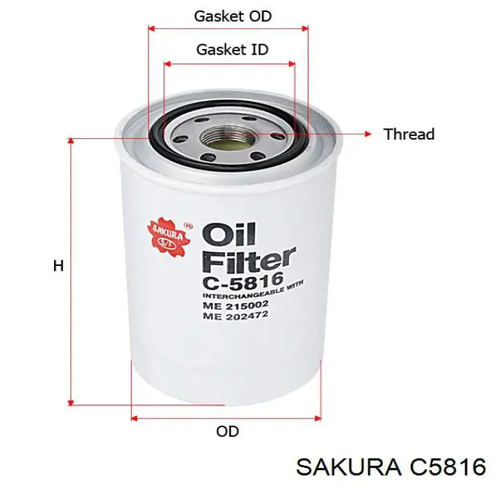 Filtr oleju Sakura C5816 cena, od 15,56 USD