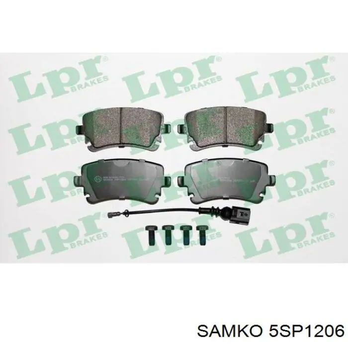 5SP1206 Samko Okładziny (klocki) do hamulców tarczowych tylne
