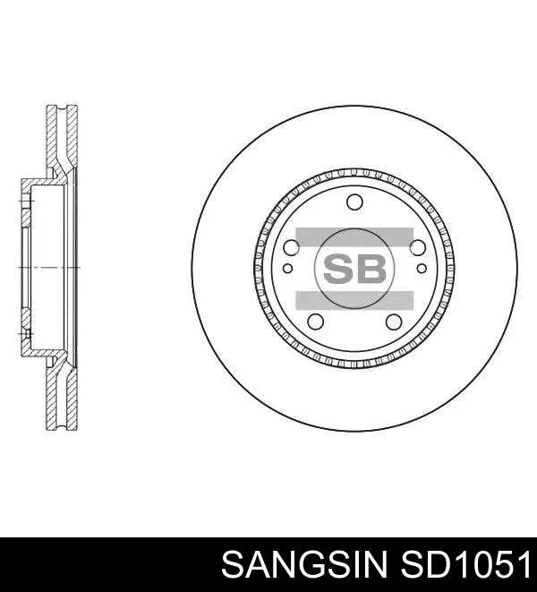 SD1051 Sangsin Tarcza hamulcowa przednia