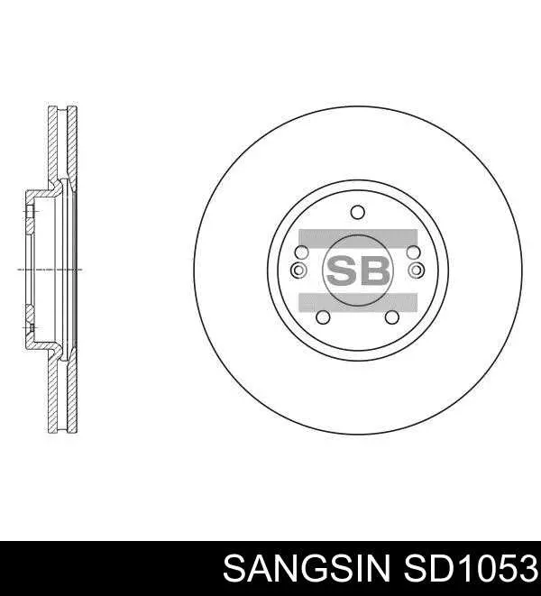 SD1053 Sangsin Tarcza hamulcowa przednia