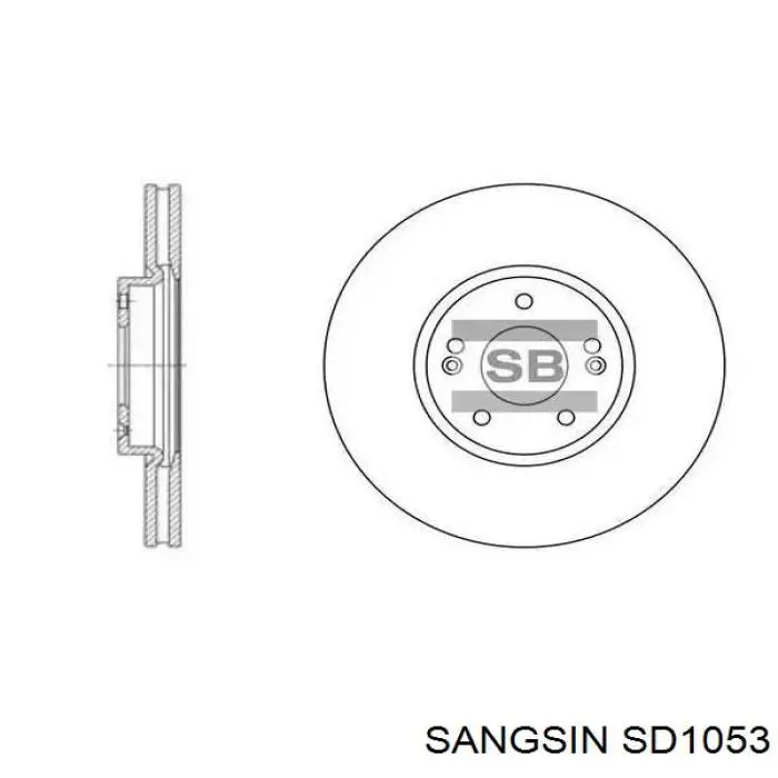 Do koszyka SD1053 Sangsin Tarcza hamulcowa przednia