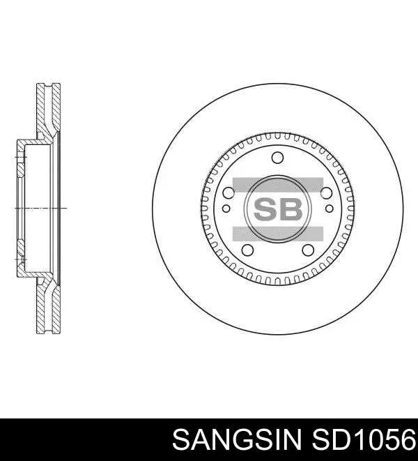 SD1056 Sangsin Tarcza hamulcowa przednia