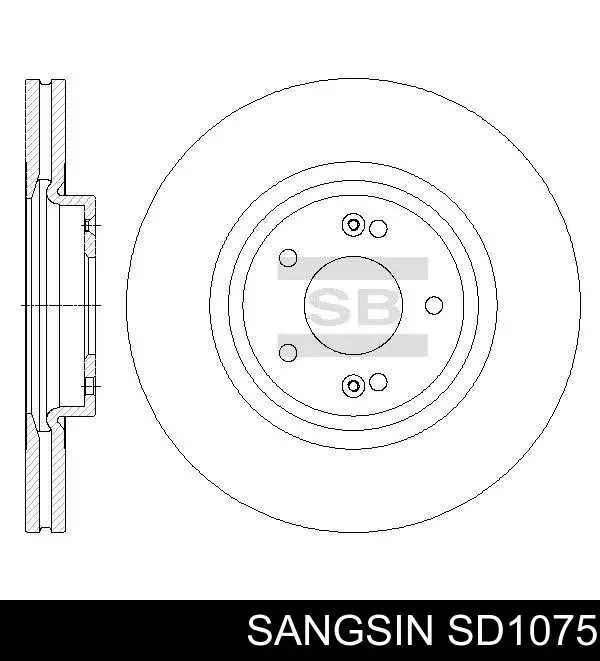 SD1075 Sangsin tarcza hamulcowa przednia