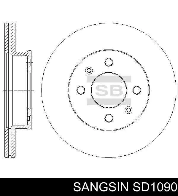 SD1090 Sangsin tarcza hamulcowa przednia