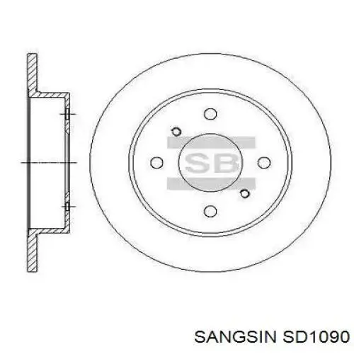 Do koszyka SD1090 Sangsin Tarcza hamulcowa przednia