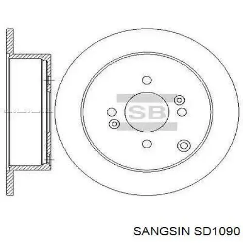 SD1090 Sangsin Tarcza hamulcowa przednia