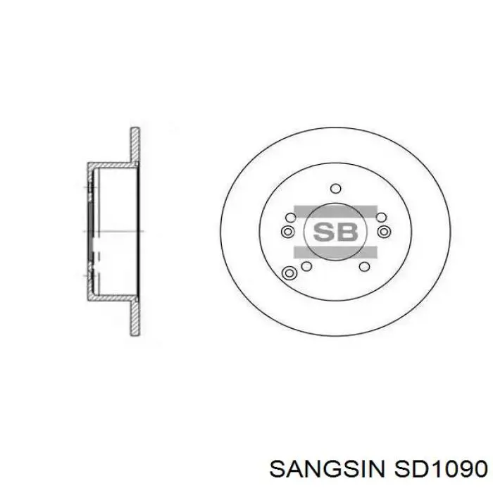Tarcza hamulcowa przednia SD1090 Sangsin