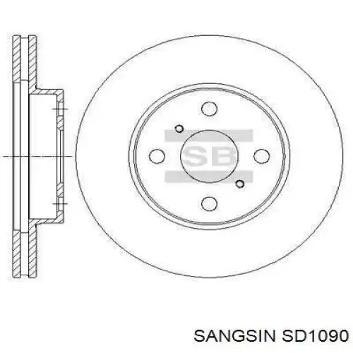 Tarcza hamulcowa przednia Sangsin SD1090 cena, od 38,10 USD
