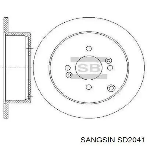 Tarcza hamulcowa tylna Sangsin SD2041