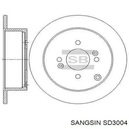 Do koszyka SD3004 Sangsin Tarcza hamulcowa przednia