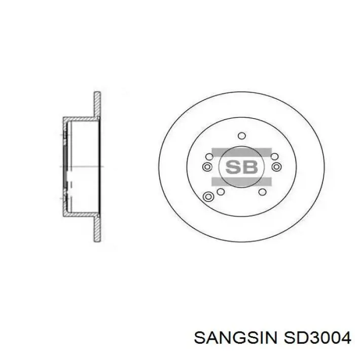 Tarcza hamulcowa przednia Sangsin SD3004 cena, od 26,84 USD