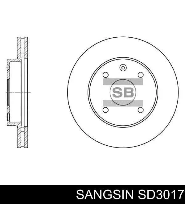 SD3017 Sangsin Tarcza hamulcowa przednia