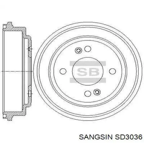 Bęben hamulcowy tylny Sangsin SD3036 cena, od 45,68 USD