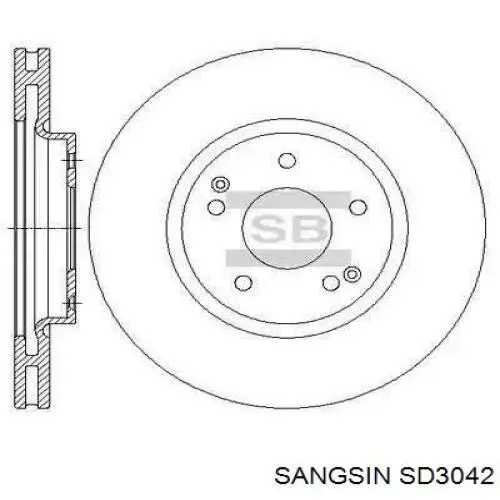 SD3042 Sangsin tarcza hamulcowa przednia