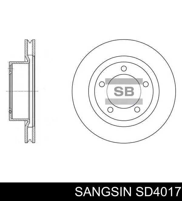 Tarcza hamulcowa przednia Sangsin SD4017 cena, od 72,40 USD