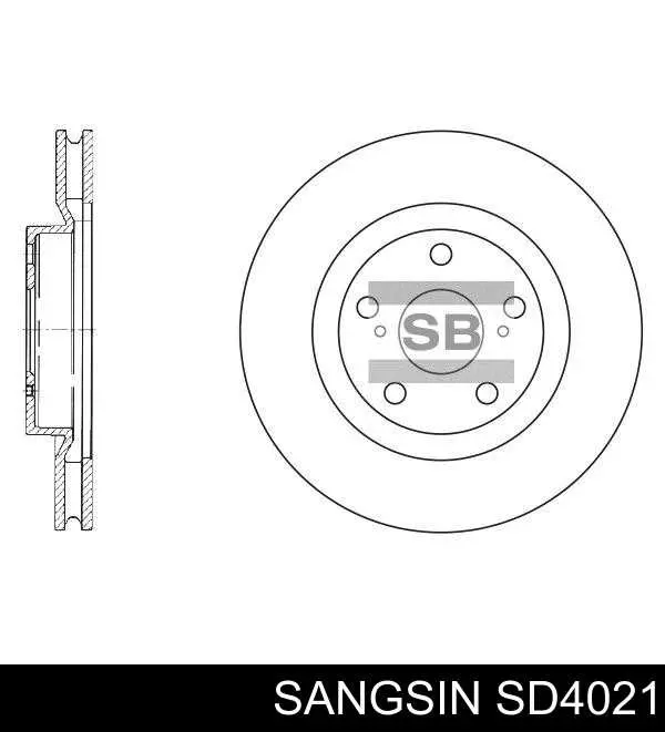Tarcza hamulcowa przednia Sangsin SD4021 cena, od 50,14 USD