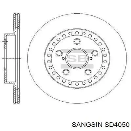 Tarcza hamulcowa przednia Sangsin SD4050 cena, od 43,95 USD