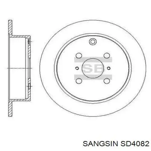 Tarcza hamulcowa przednia SD4082 Sangsin