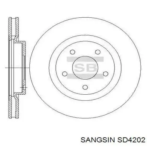 Tarcza hamulcowa przednia SD4202 Sangsin