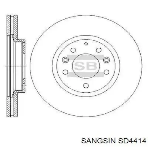 SD4414 Sangsin tarcza hamulcowa przednia