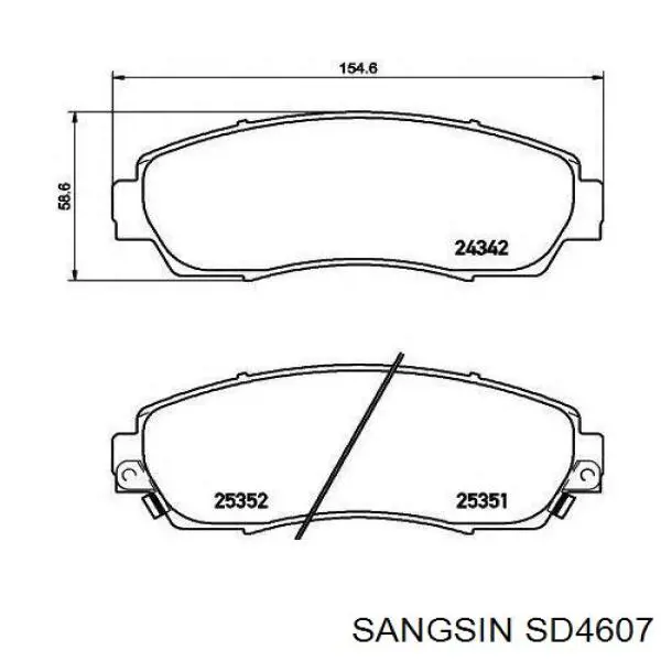 SD4607 Sangsin Tarcza hamulcowa przednia