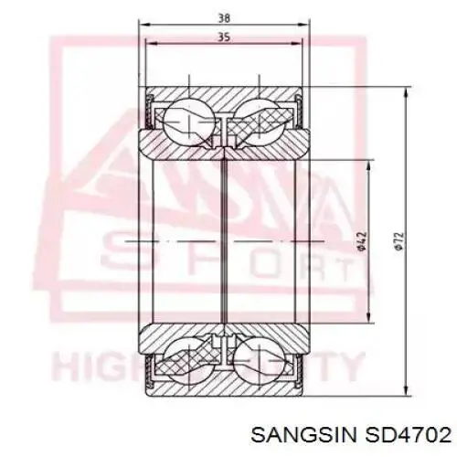 Tarcza hamulcowa przednia SD4702 Sangsin