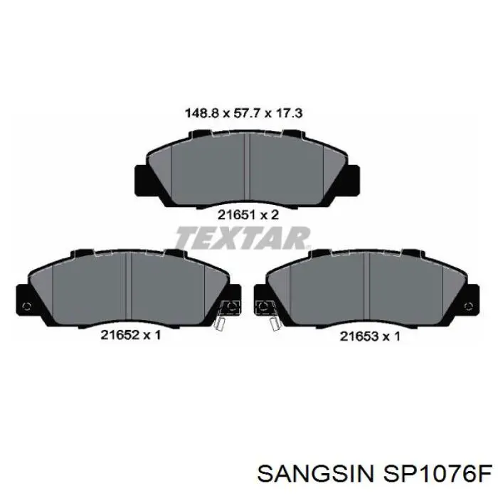 Klocki hamulcowe przednie tarczowe Sangsin SP1076F cena, od 29,47 USD
