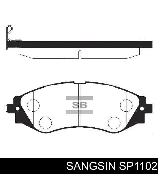 SP1102 Sangsin Klocki hamulcowe przednie tarczowe
