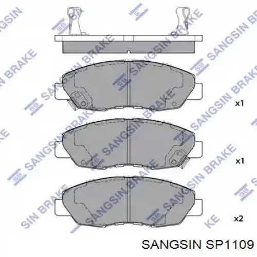 SP1109 Sangsin Klocki hamulcowe przednie tarczowe